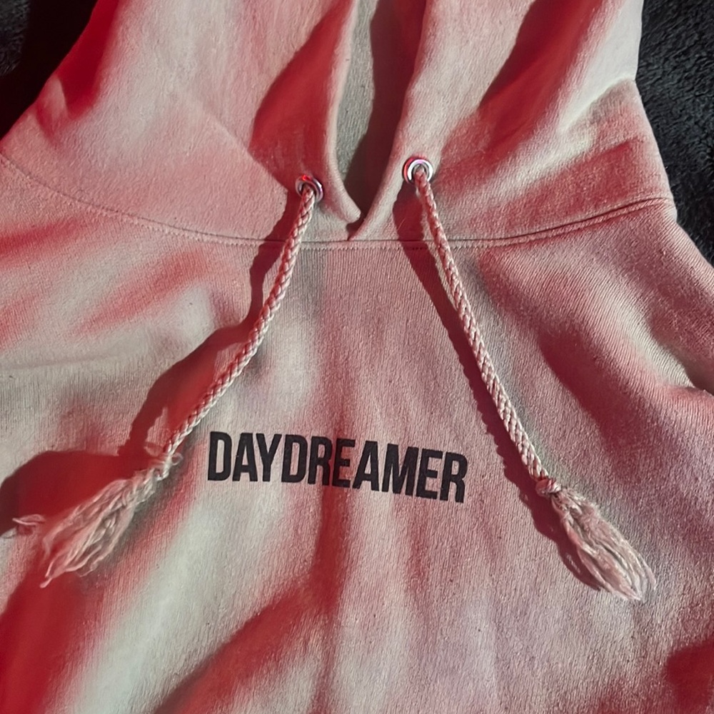 cream color hoodie